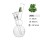 Glasbong mit doppel Chillum | H: 36cm, Ø: 45mm, Schliff: 14.5mm