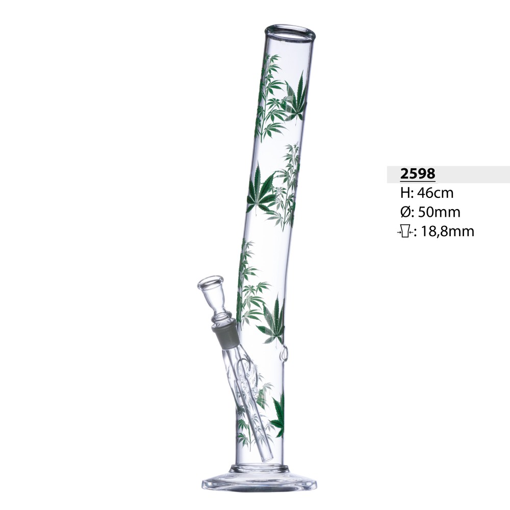 Zylinder geknickt mit Hanfblättern 