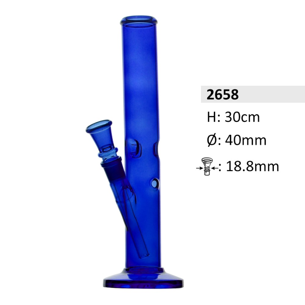Glasbong Blau | H: 29.5cm, Ø: 40mm, Schliff: 18.8mm