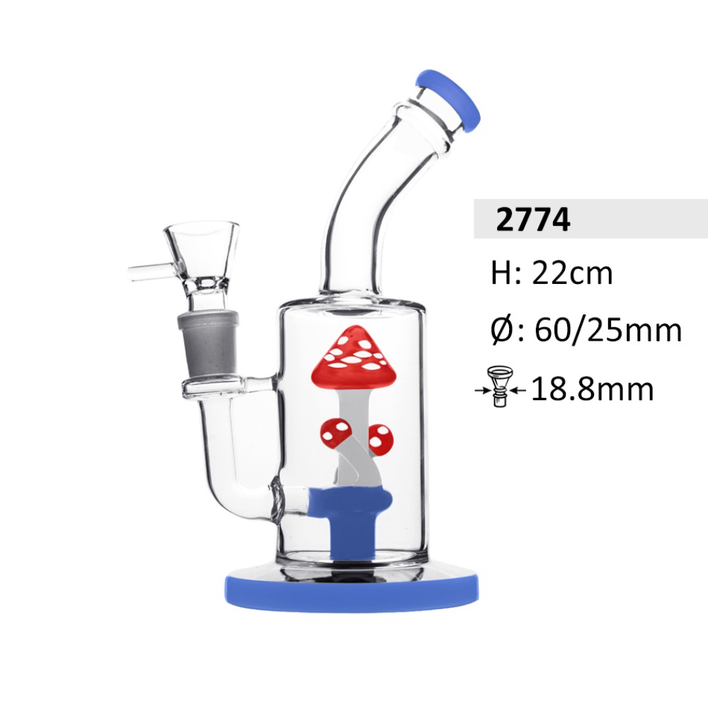 Glasbong Mushroom Perkolator | H: 22cm  Ø: 60/25mm, Schliff: 18.8mm