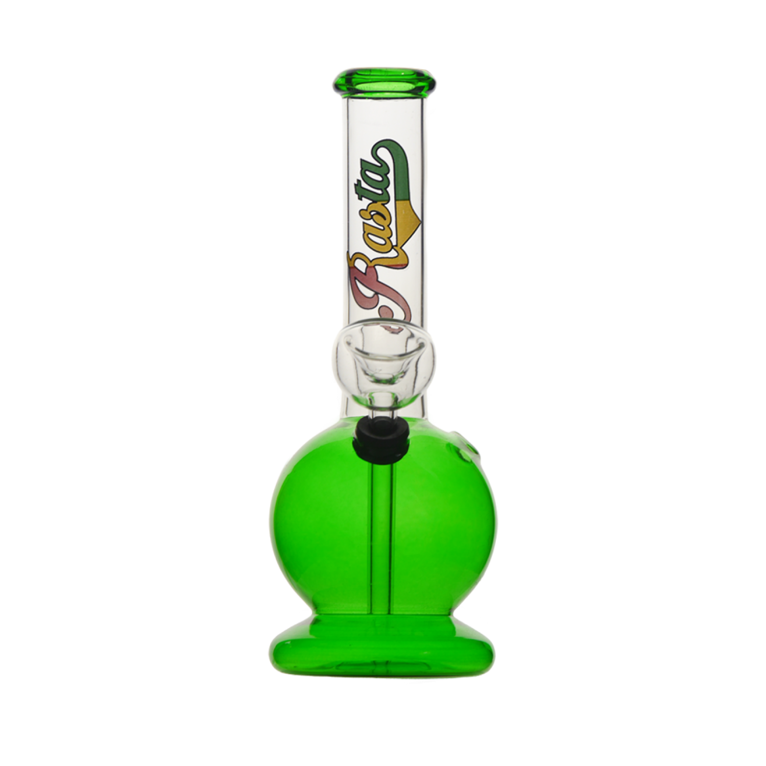 Glasbong  | Kleine, Grün Farbe | Höhe: 20 cm, Ø: 28 mm