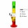 Glasbong Zylinder mit Diffusor Chillum, Perkolator und Eis | Rastafarben mit Blattlogo | Höhe: 40 cm, Ø:50 mm, Schliff: 18,8 mm