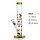 Glasbong mit Diffusor Chillum und Eis | 2 x Honeycomb, Rasta-Farbe | Höhe: 38 cm, Ø:50 mm, Schliff: 18,8 mm