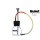 Bullet | Mini Glas Hooka mit Schlauch | H: 12cm