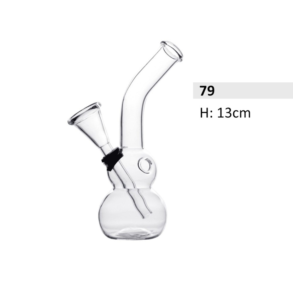 Bullet | Glasbong Kugel Base, Chillum mit Gummidichtung  | Höhe: 13 cm, Ø: 45/20 mm