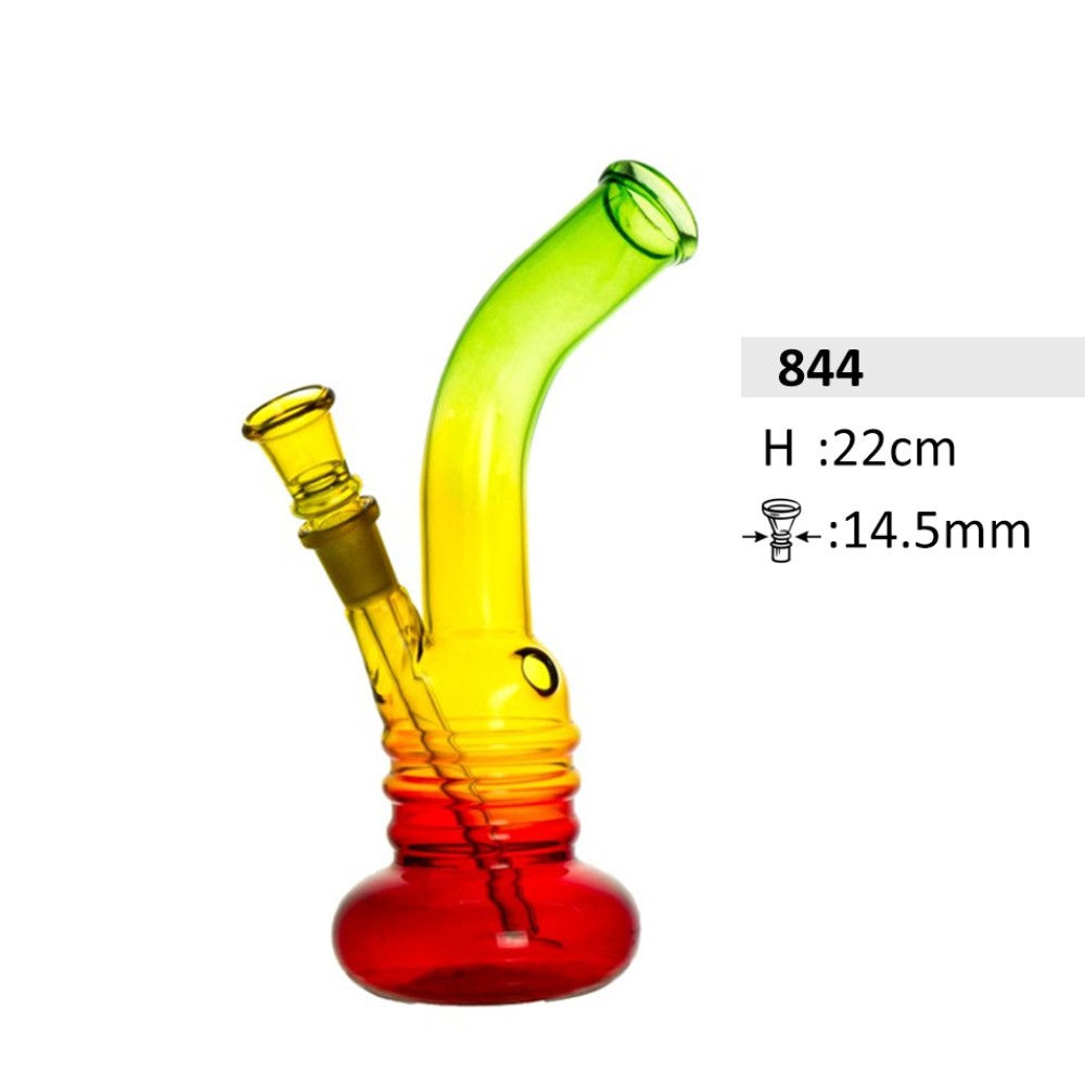 Bullet Glasbong | Reggae Farbe | H: 22cm Schliff: 14,5 mm Ø: 28 mm 
