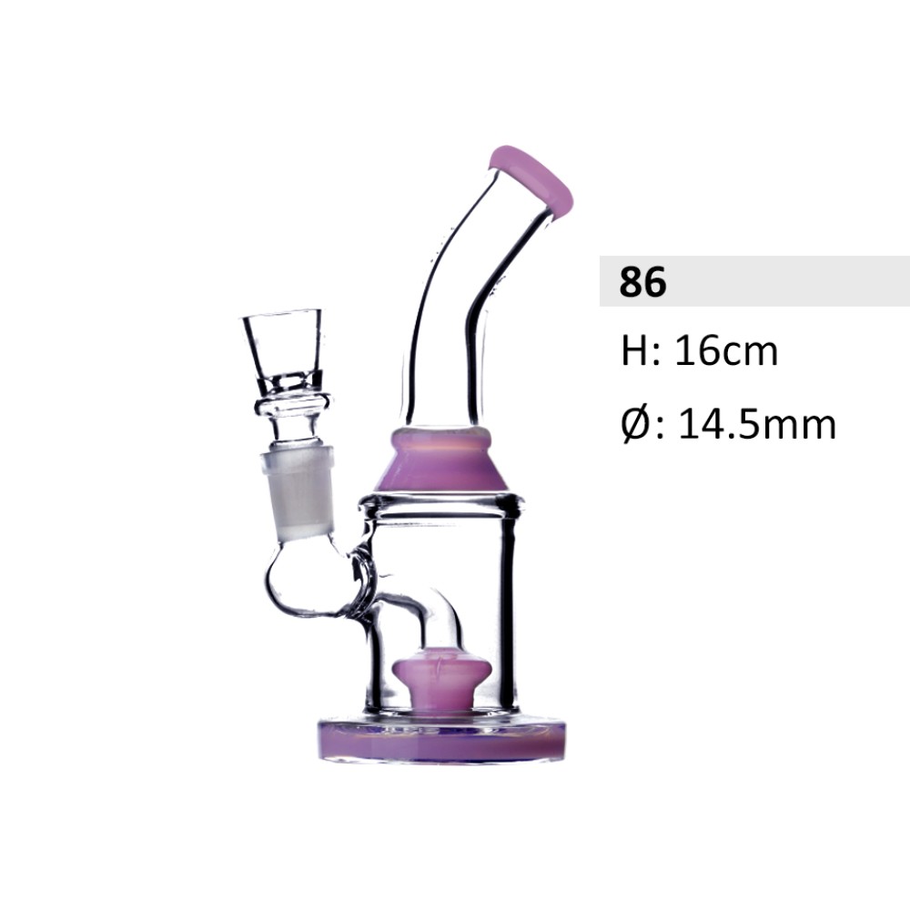 Heavy Glasbong mit Defuser | Pink Farbe |  H: 16cm Ø: 14.5mm