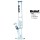 Bullet Glass Zylinder 50/40mm + Perculator,Eis, 18,8mm Schlif., 39cm hoch