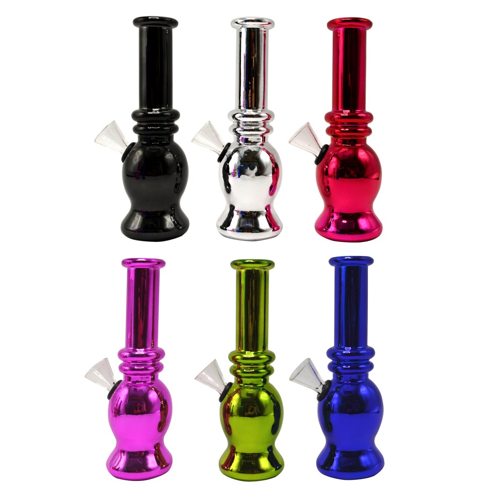 Mini-Glasbong, Metallic, in verschiedenen Farben | H: 16cm Ca. Ø: 40mm Mini-Glasbong, Metallic, in verschiedenen Farben | H: 16cm Ca. Ø: 40mm