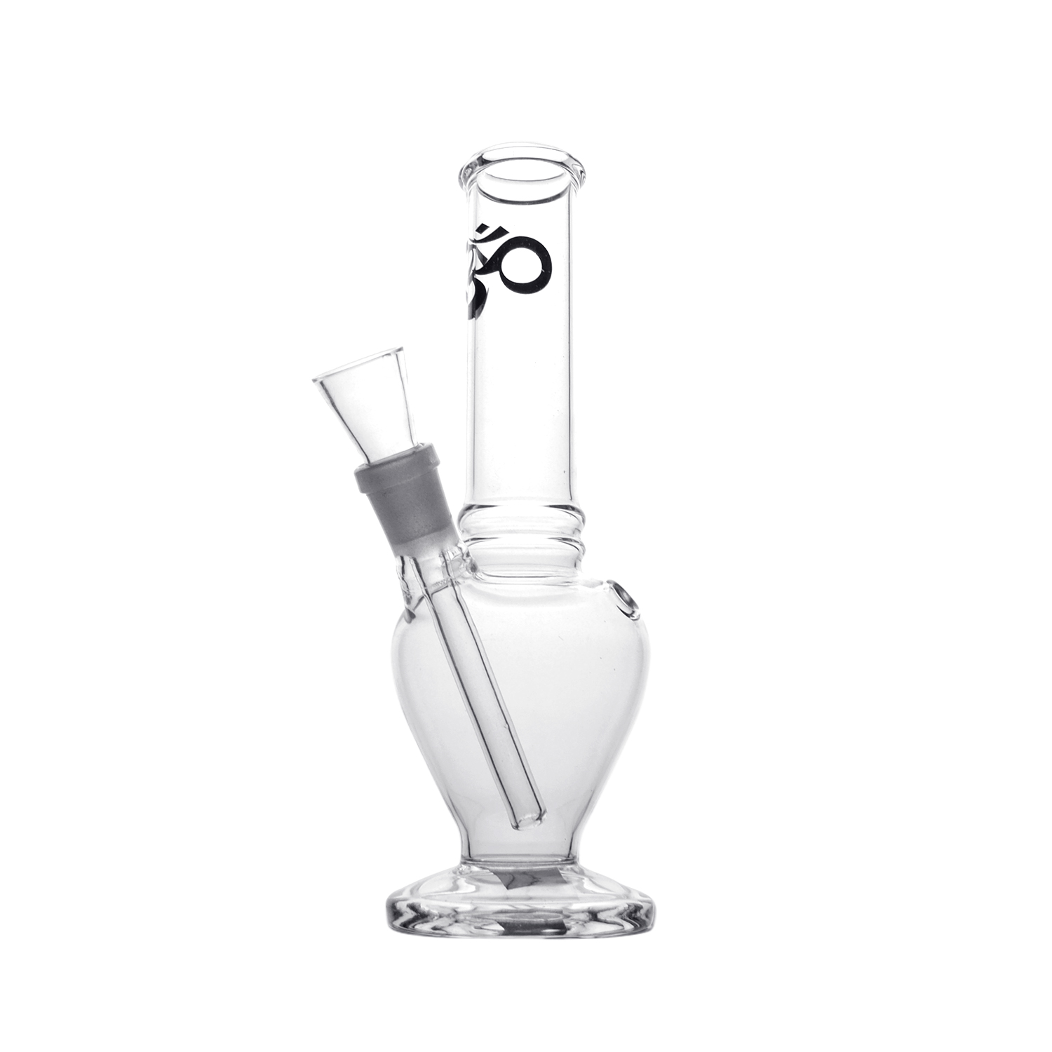 OM Bullet Glas Bong 18,5cm hoch,  2ringe 14,5mm