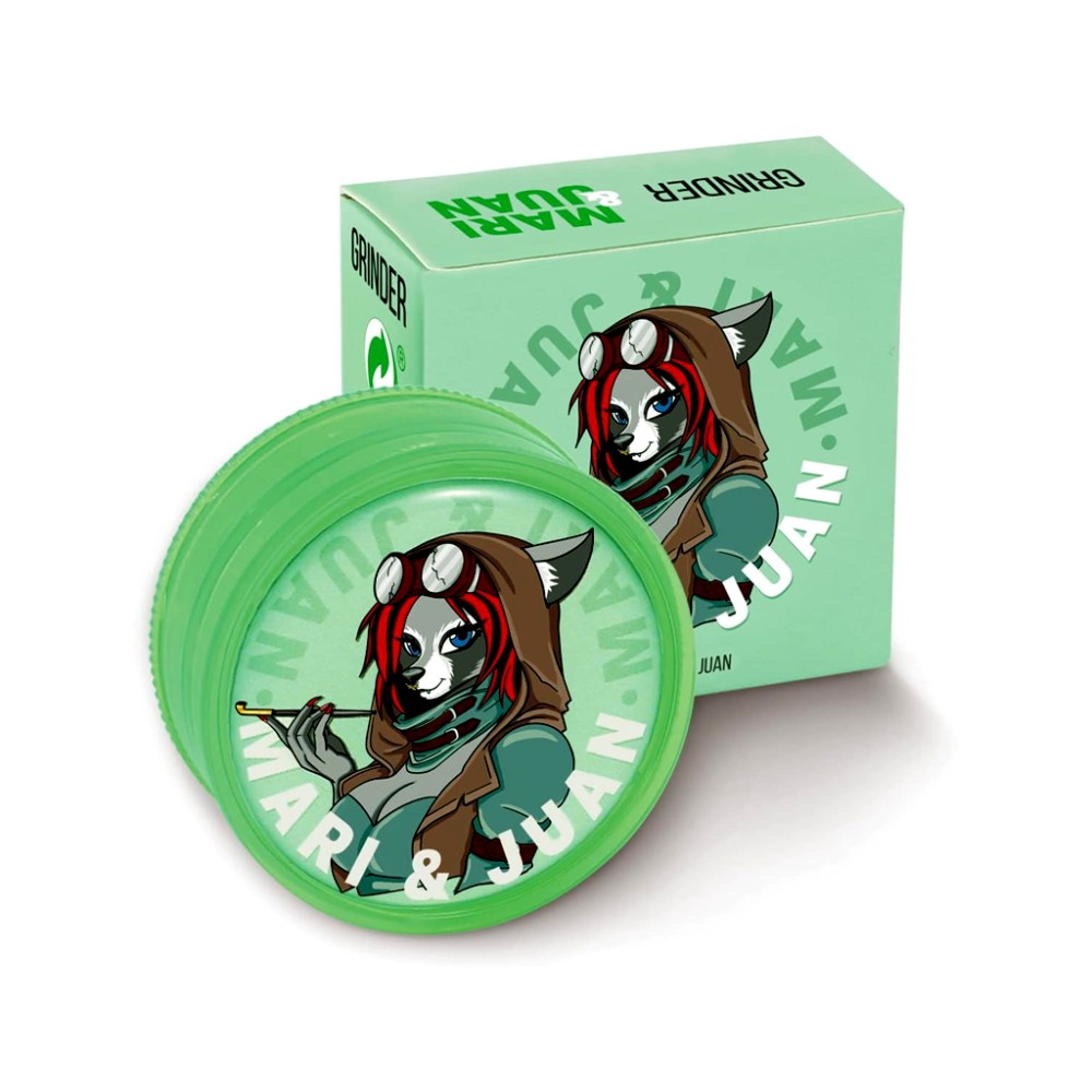 Mari & Juan Premium Grün Plastik Grinder (Ca. ⌀ 4x2mm / 2-teilig) Mari & Juan Premium Grün Plastik Grinder (Ca. ⌀ 4x2mm / 2-teilig)