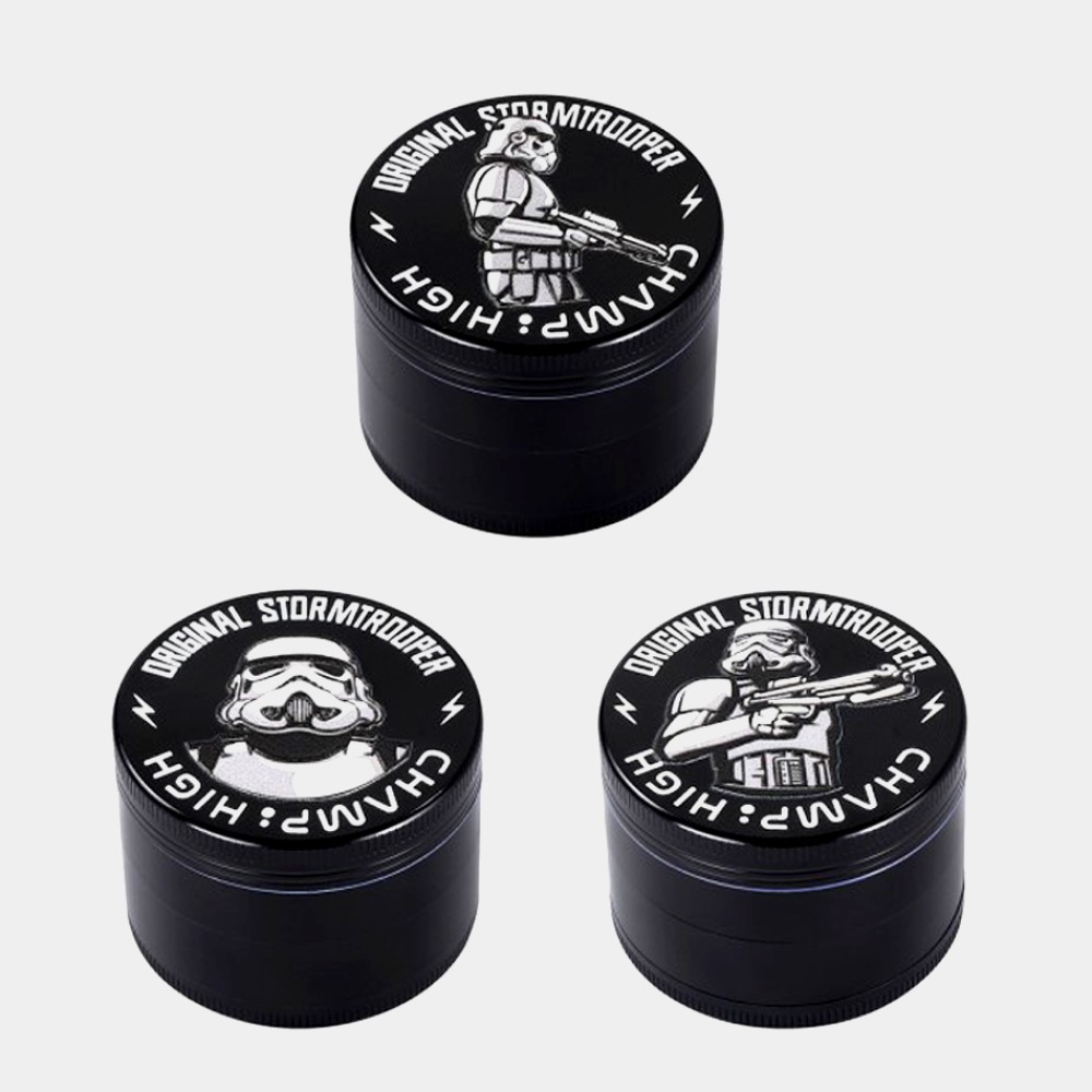 Metall-Grinder ''STORMTROOPER 3D'' (ca. ⌀ 35x50mm / 4-teilig) 12er-Pack