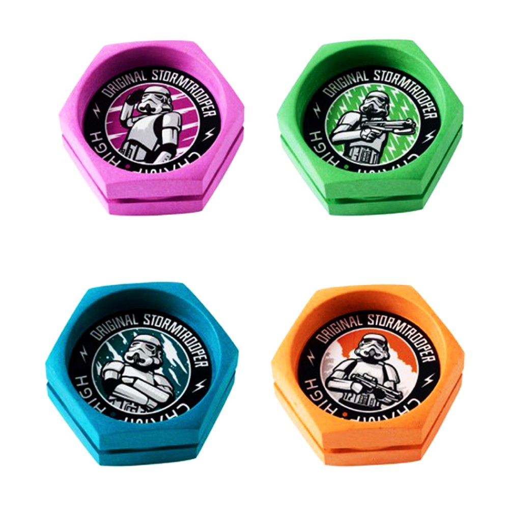 Kunststoff-Grinder „Stormtrooper“ (ca. 70 mm / 2-teilig) Packung mit 24 Stück
