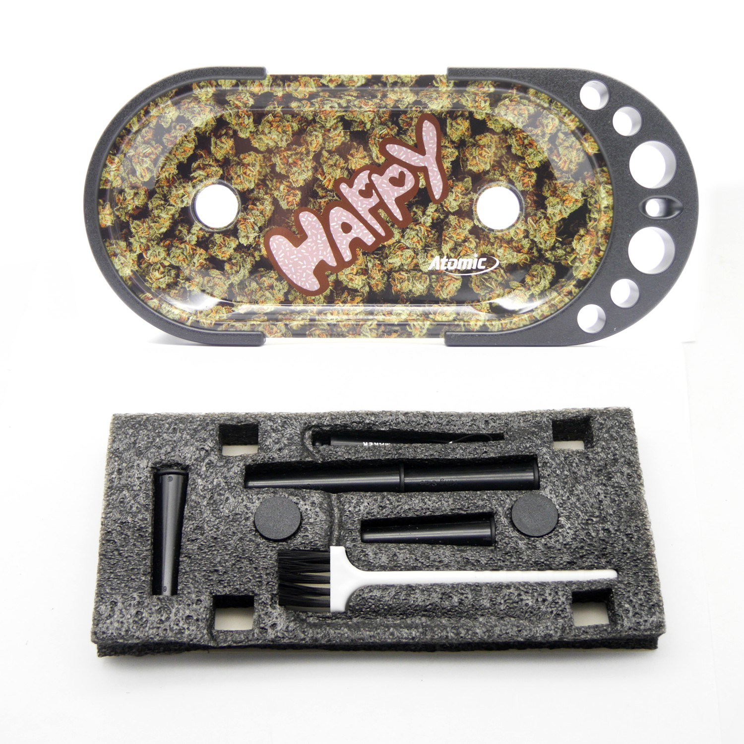 “Happy“ Metall-Rolltablett-Set