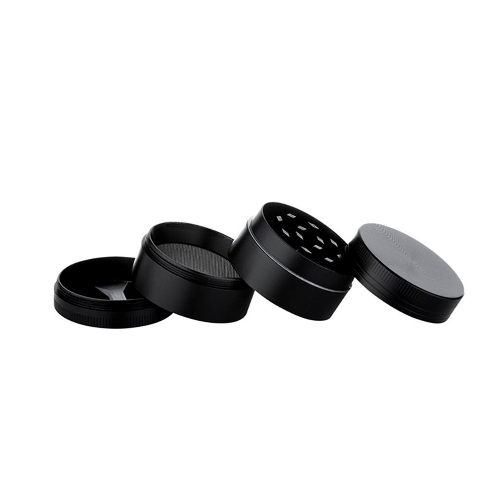 Metall Grinder Schwarz (ca. ⌀ 40x35mm / 4-teilig) 6er Pack