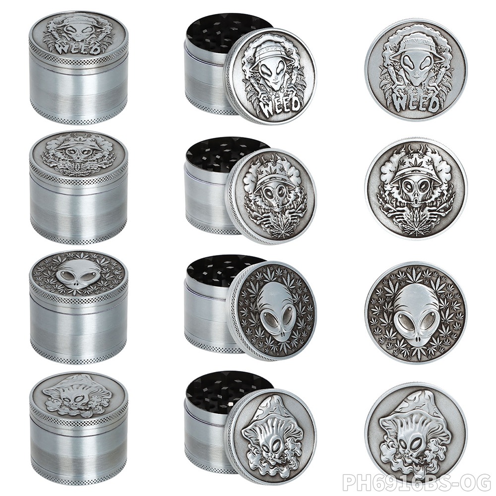 Metal Grinder "Alien X OG Labs" (⌀50 mm / 4-teilers) VE-12