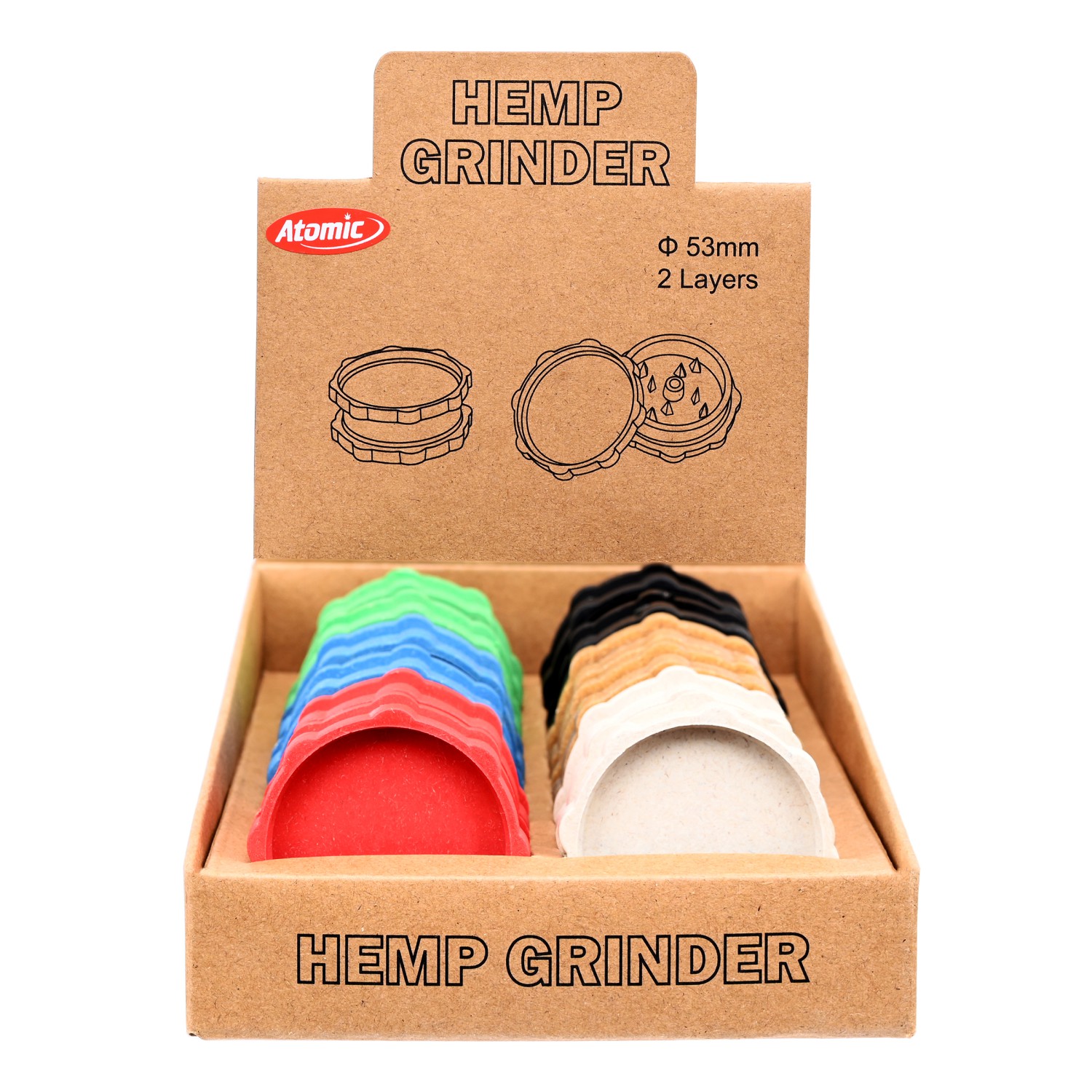 Hemp Grinder (⌀53 mm / 2-teilers) VE-12