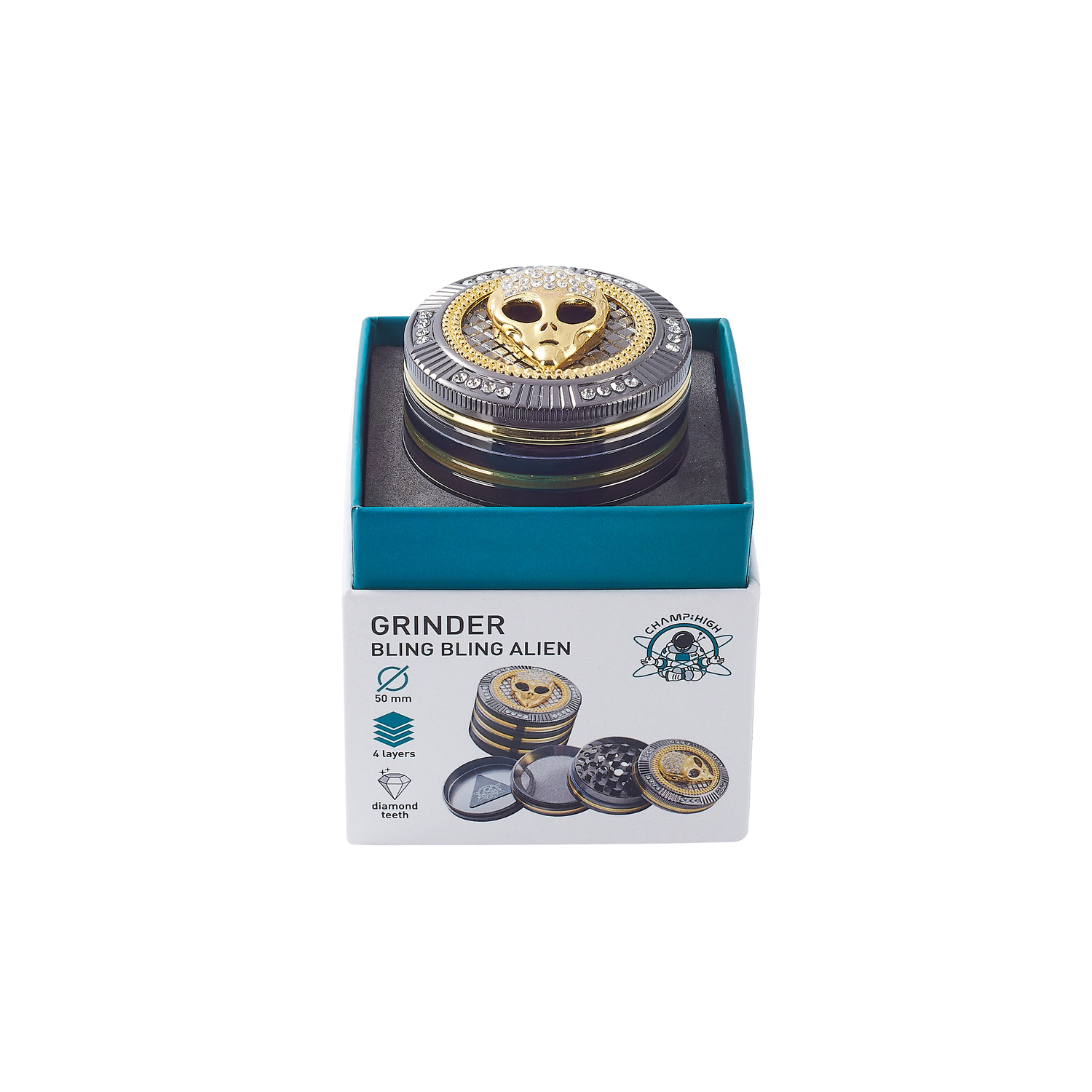 Bling Bling Alien Grinder 4-teilig, 50mm