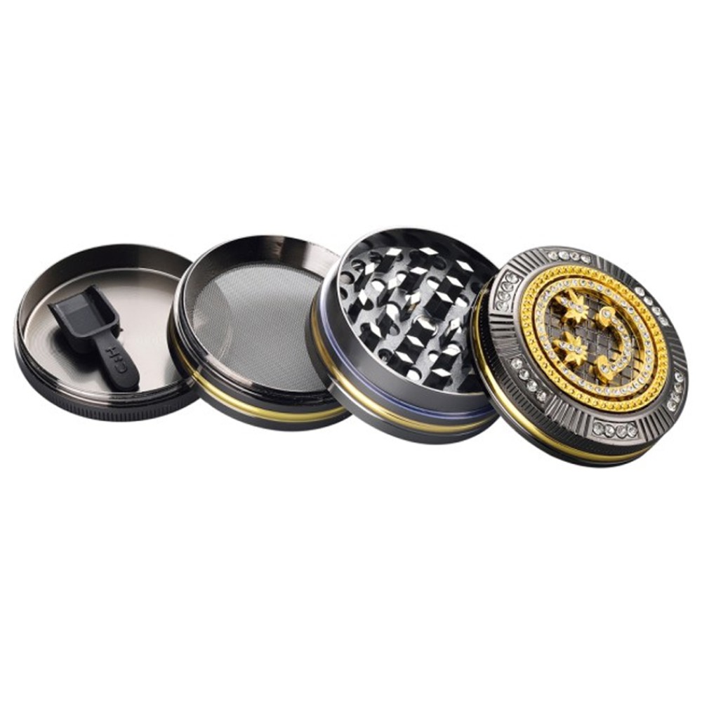 Metall Grinder 4-teilig Bling Smile, 50mm