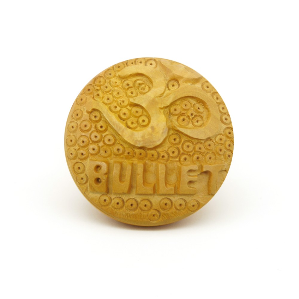 Bullet Holz grinder mit OM Zeichen und 33 Metal Nägel (ca. ⌀ 55 mm / 2-teilig), 6er-Pack