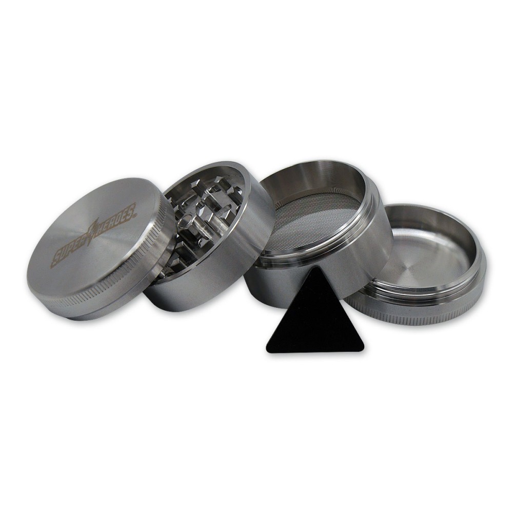 Super Heroes | Edelstahl Grinder | 4 verschiedene Teile | Ø: 54x45mm 