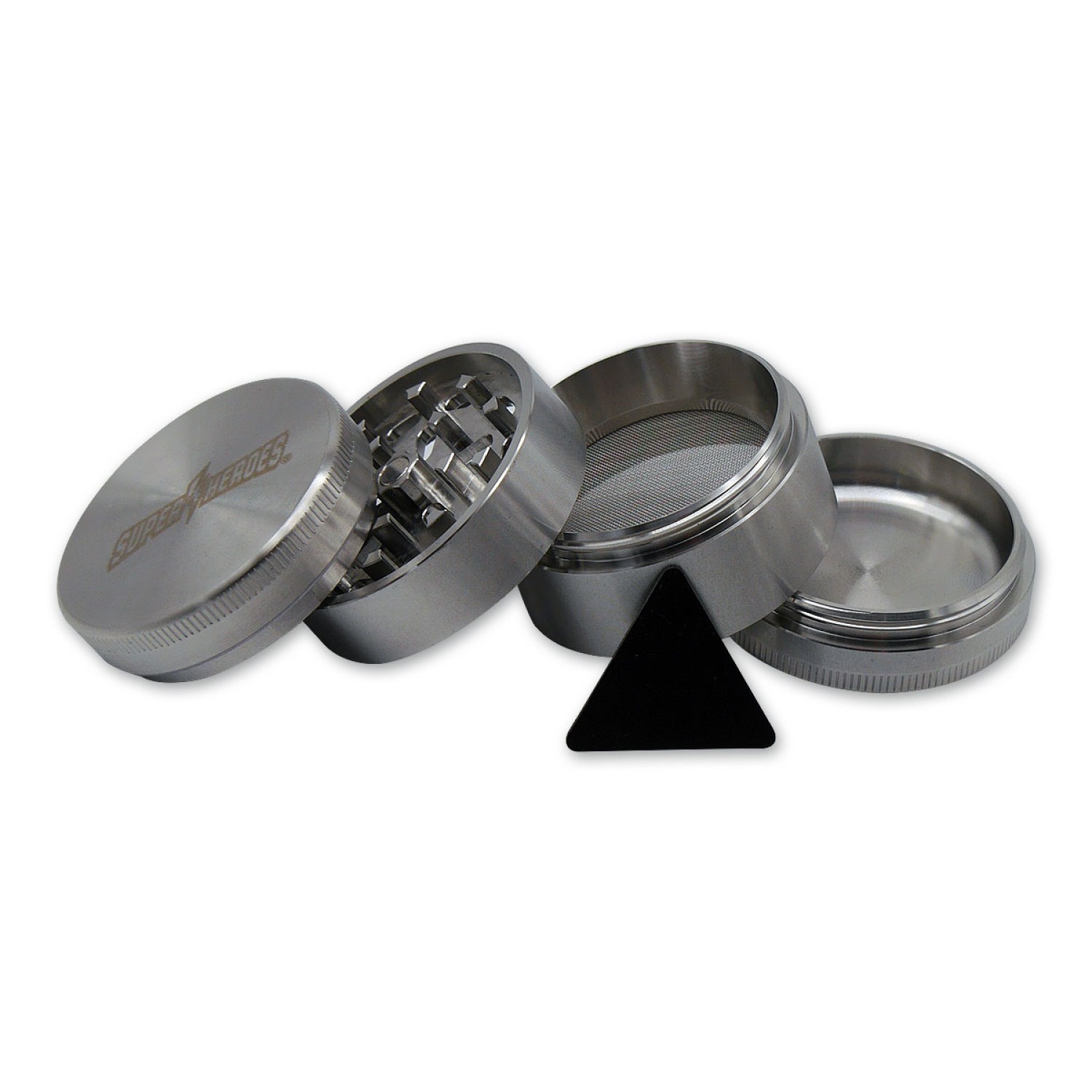 Super Heroes | Edelstahl Grinder | 4 verschiedene Teile | Ø: 54x45mm 