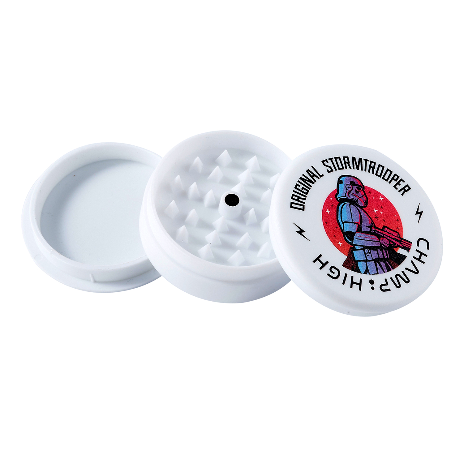 Kunststoff-Grinder „STORMTROOPER“ (ca. ⌀ 60 mm / 3-teilig)