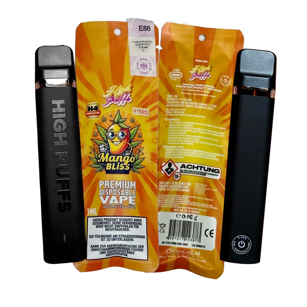 High Puffs Premium Disposable Vape Hybrid H4 "Mango Bliss"