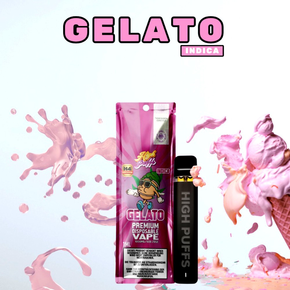 High Puffs Premium Disposable Vape Indica H4 "Gelato"