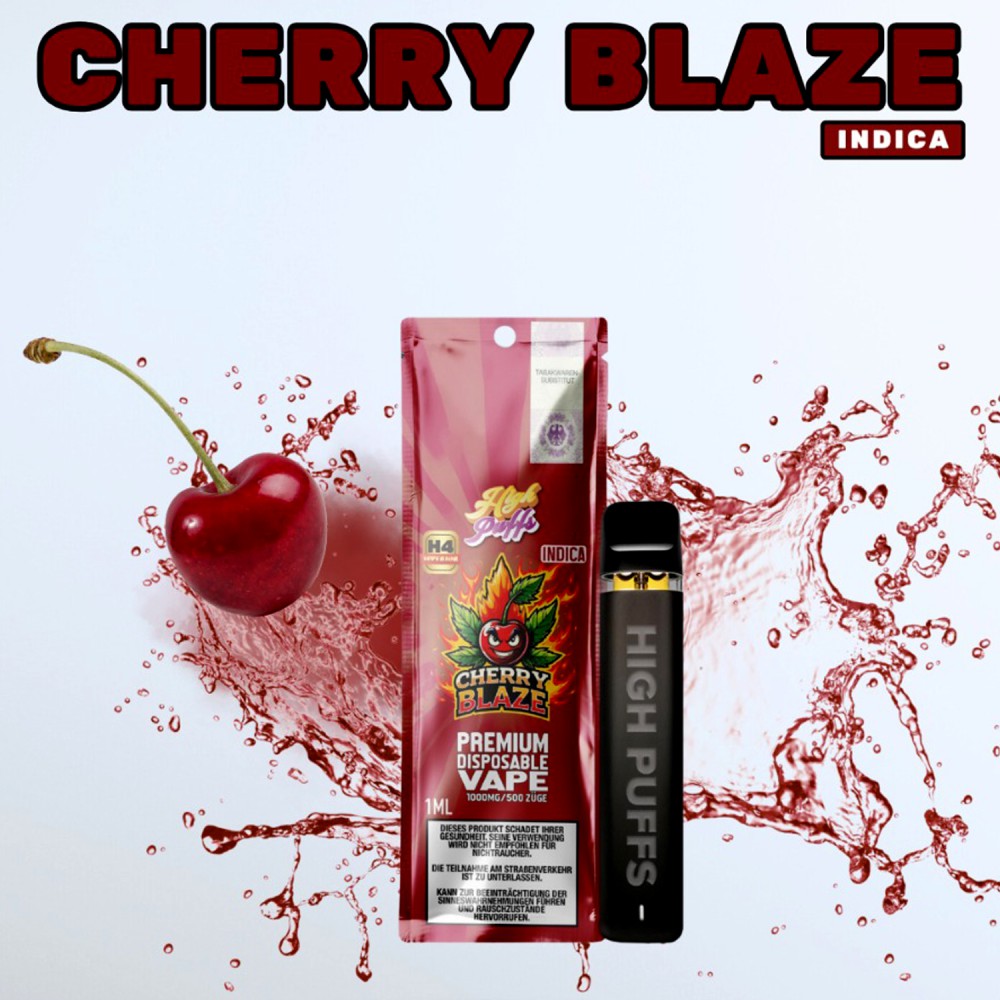 High Puffs Premium Disposable Vape Indica H4 "Cherry Blaze"