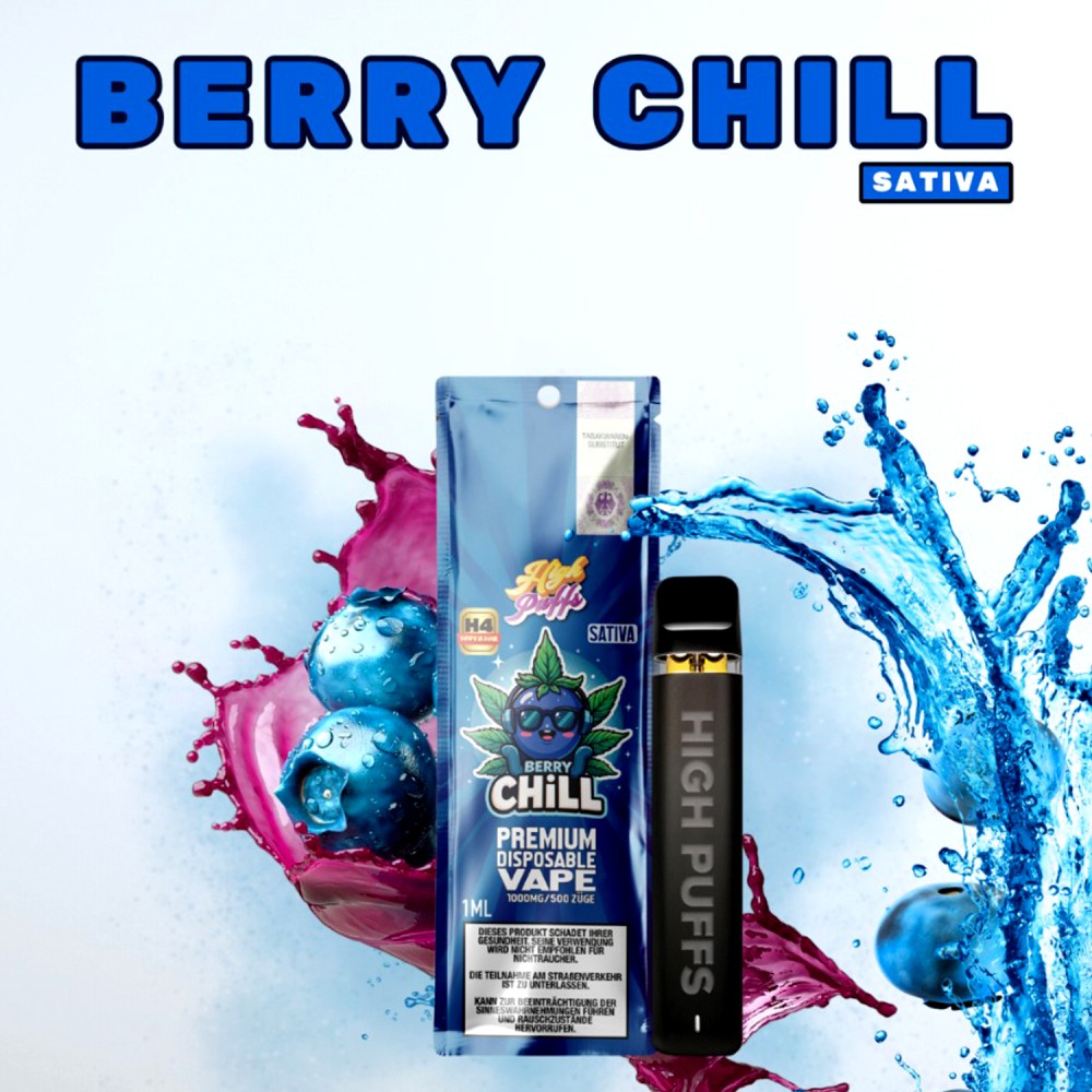 High Puffs Premium Disposable Vape Sativa H4 "Berry Chill"