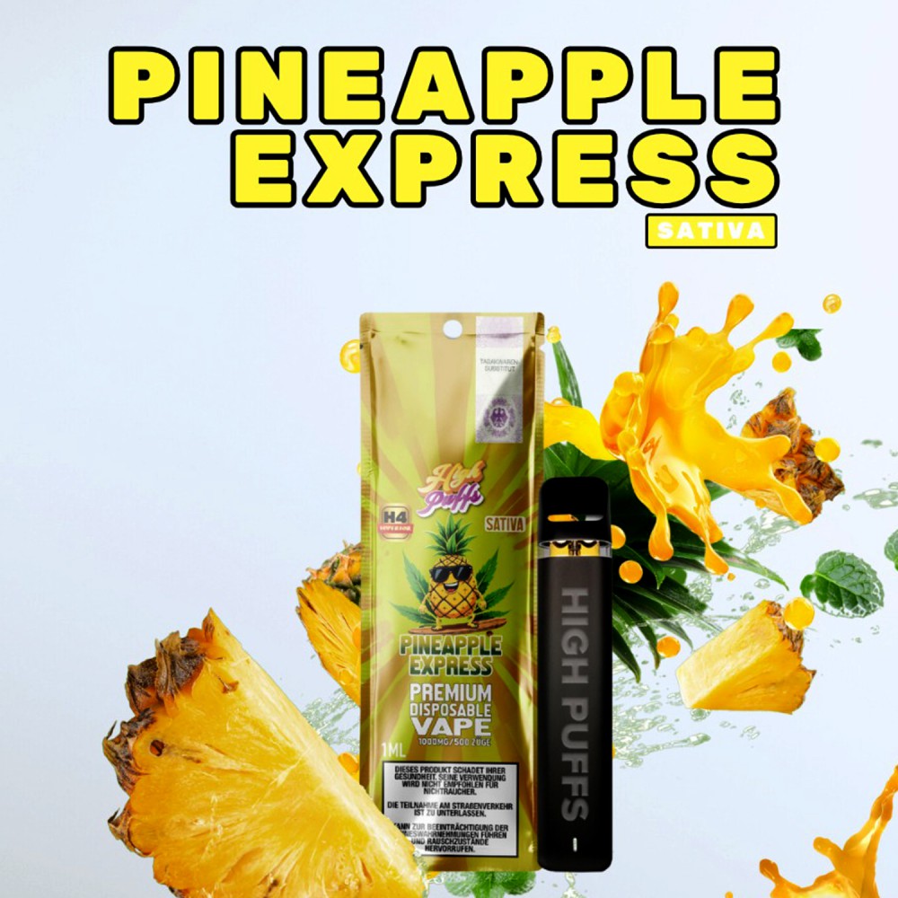 High Puffs Premium Disposable Vape Sativa H4 "Pineapple Express"