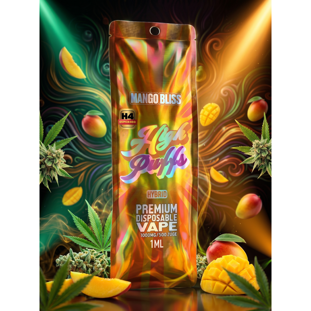 High Puffs Premium Disposable Vape Hybrid H4 "Mango Bliss"