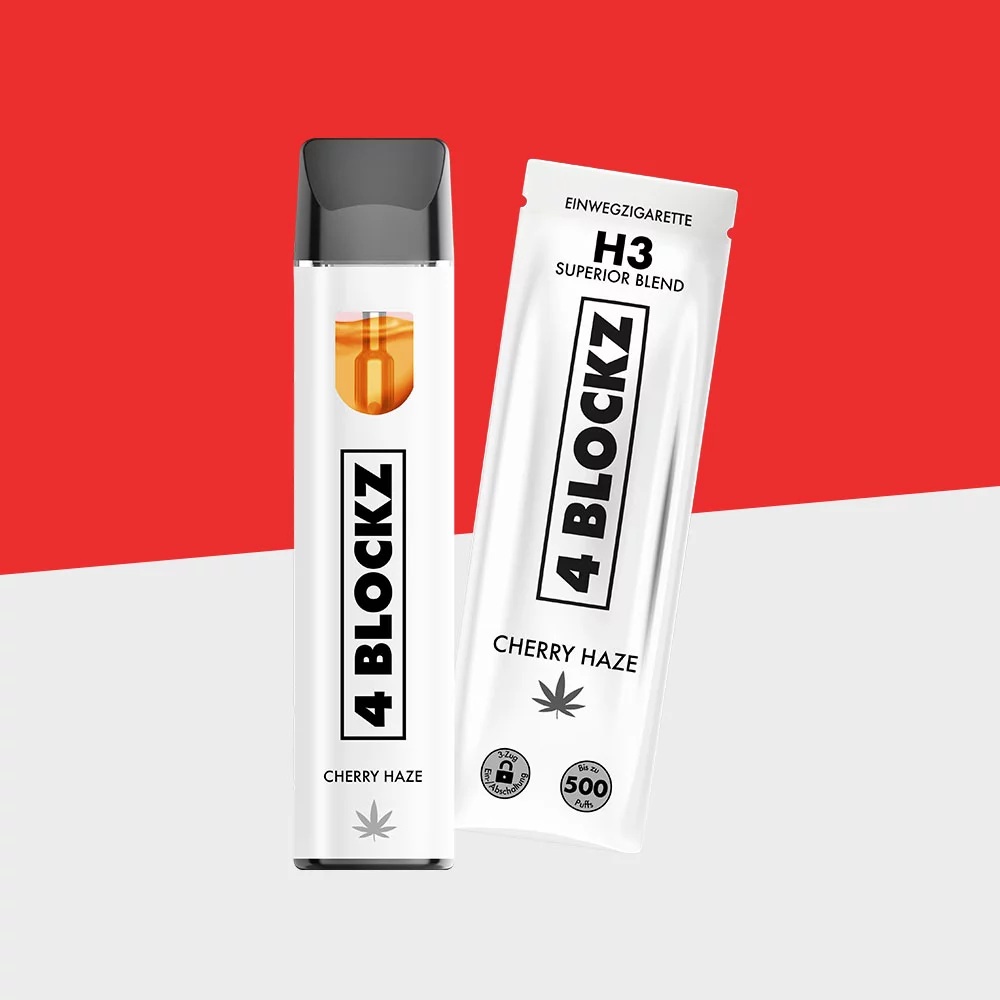 4 Blockz H3 Superior Einweg-Vape "Cherry Haze" 500 Züge - 1ml