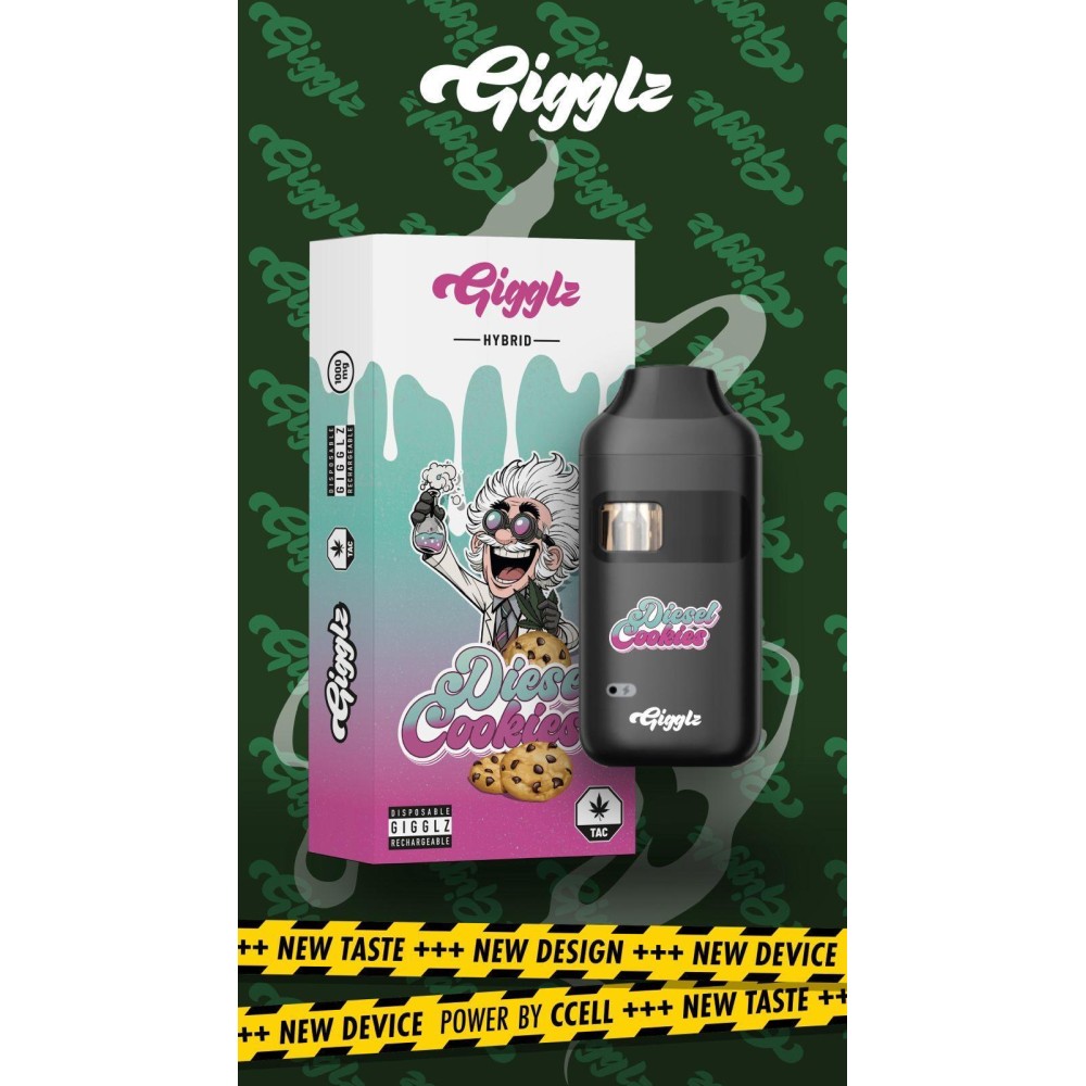 Gigglz Einweg-Vape | Diesel Cookies| Hybrid 1ml mit Steuerzeichen
