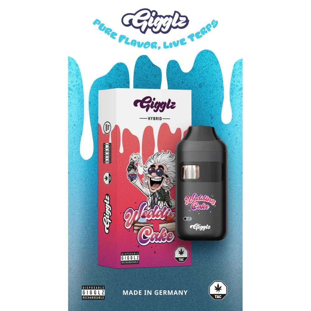 Gigglz Einweg-Vape | Wedding Cake | Hybrid 1ml mit Steuerzeichen