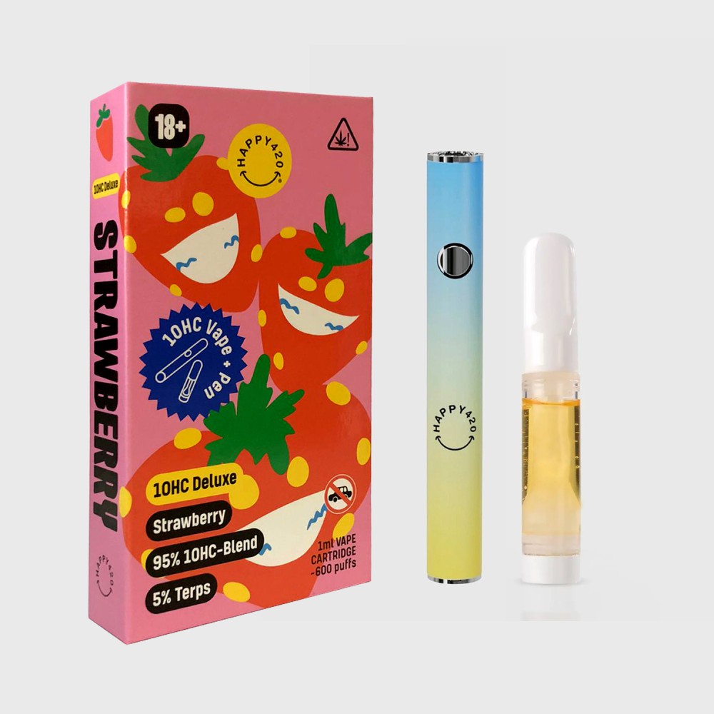 Happy420 Vape “Strawberry” - 95% 10HC