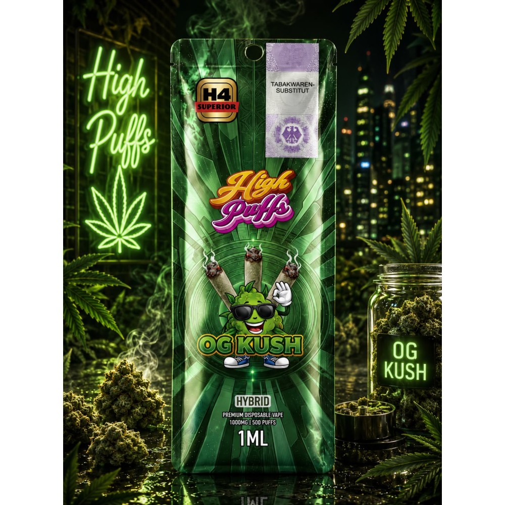 High Puffs Premium Disposable Vape Hybrid H4 "OG Kush"