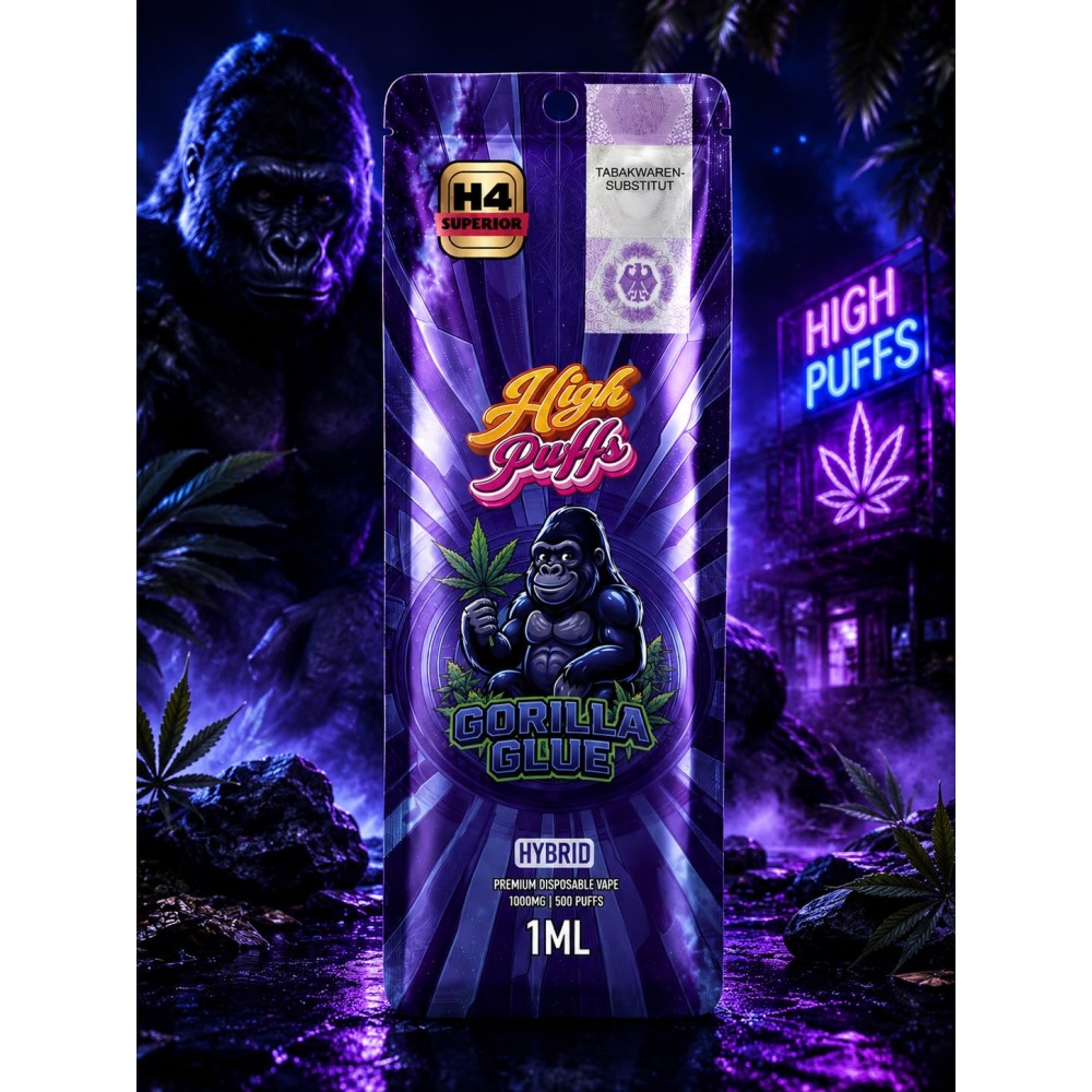 High Puffs Premium Disposable Vape Hybrid H4 "Gorilla Glue"