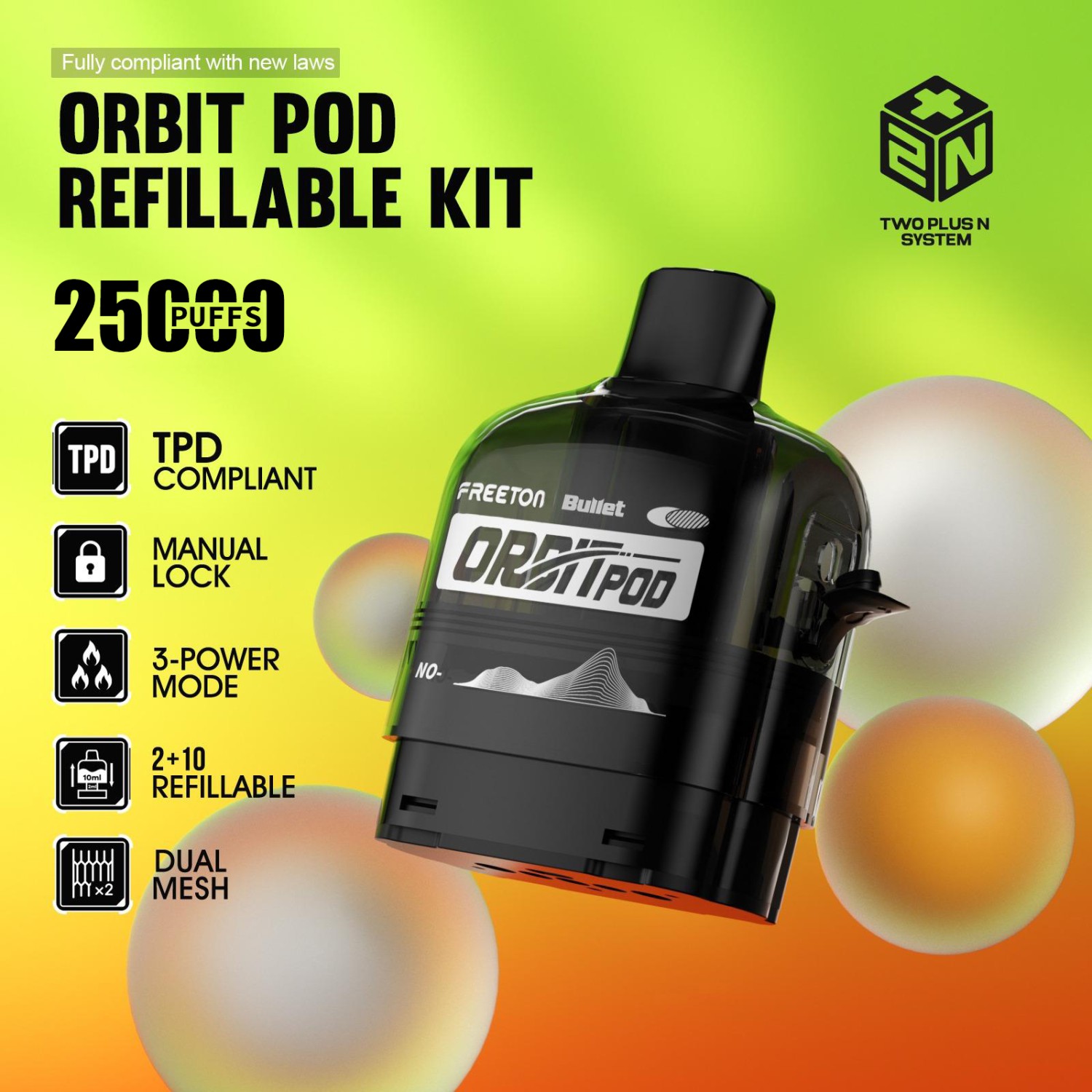 Freeton Orbit Refillable Pod Mesh Coil - 12ml