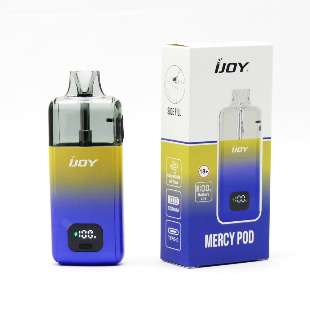 IJOY Mercy Pod | Batterie 1200 mAh | Type – C, 10 ml | Blau-Gelbe Farbe