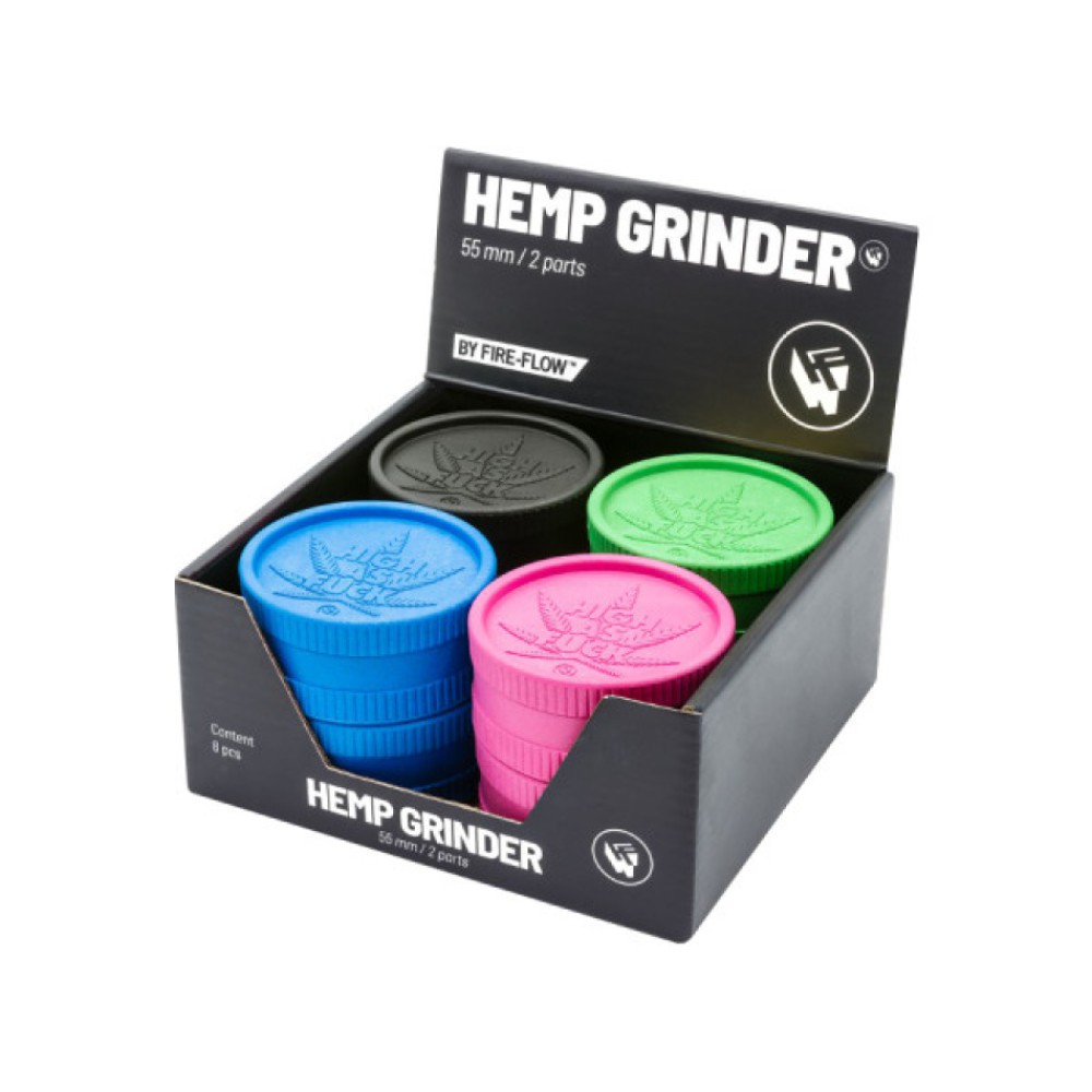 FIRE-FLOW™ Hemp Grinder High as Fuck (⌀55 mm / 2-parts)