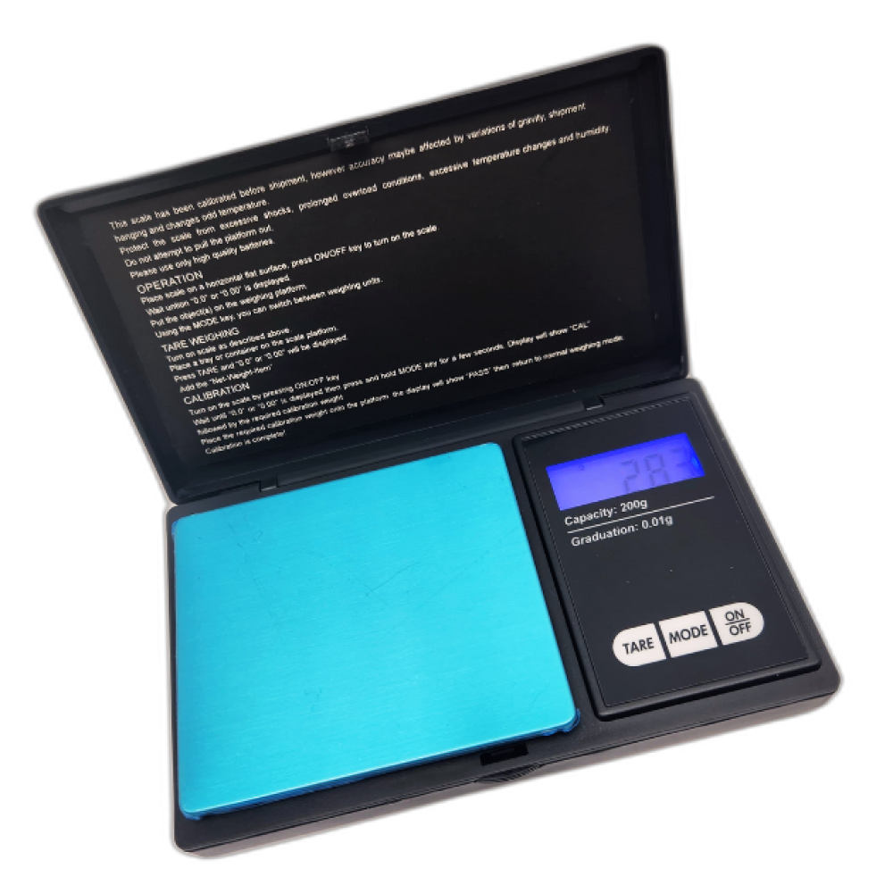 Pocket Scale+ Cover 200g-0,01g.130x70x20mm.