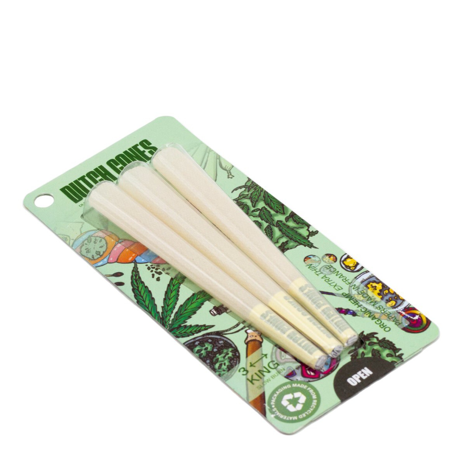 Dutch Cones - 3x Organic Hemp Kingsize Pre-Rolled Cones