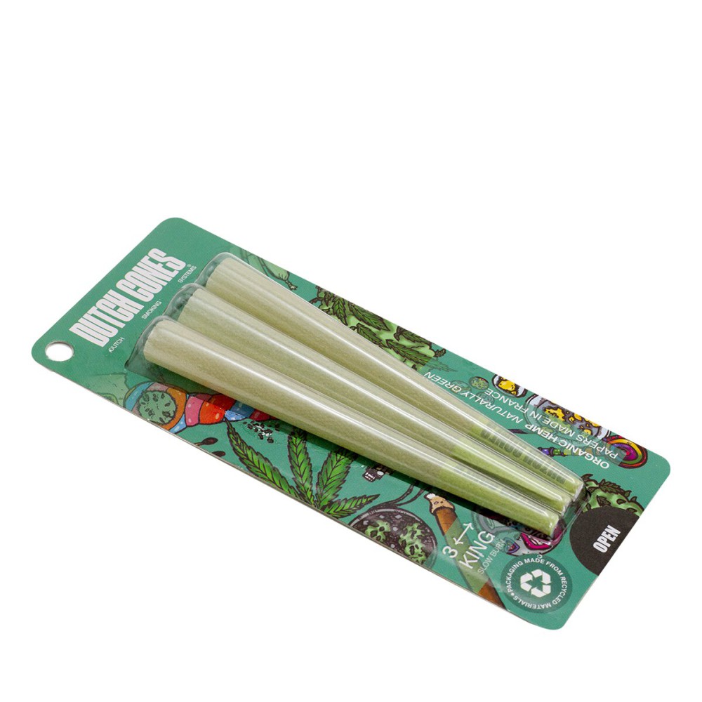 Dutch Cones - 3x Green Hemp Kingsize Pre-Rolled Cones