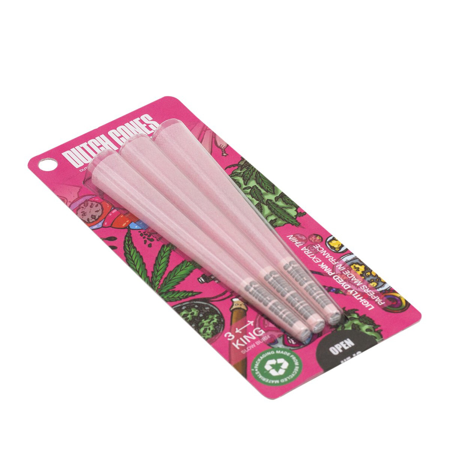 Dutch Cones - 3x Pink Kingsize Pre-Rolled Cones