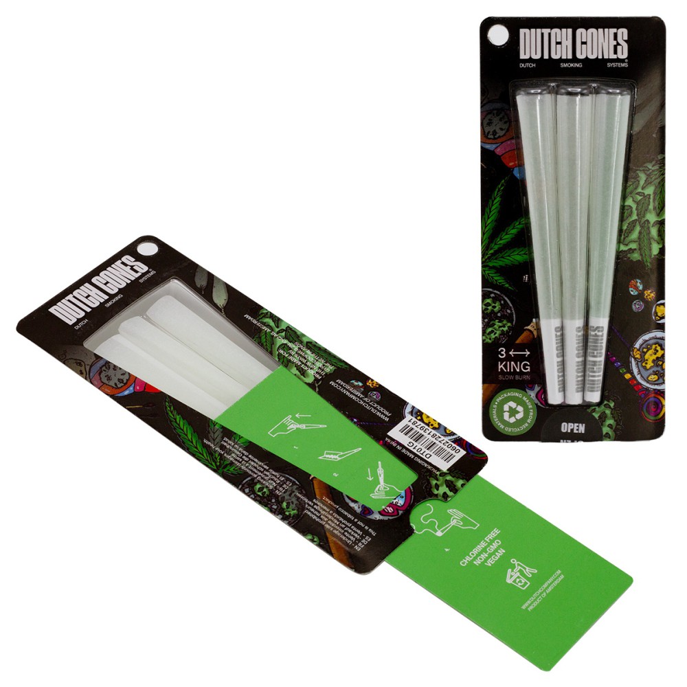 Dutch Cones - 3x White Kingsize Pre-Rolled Cones