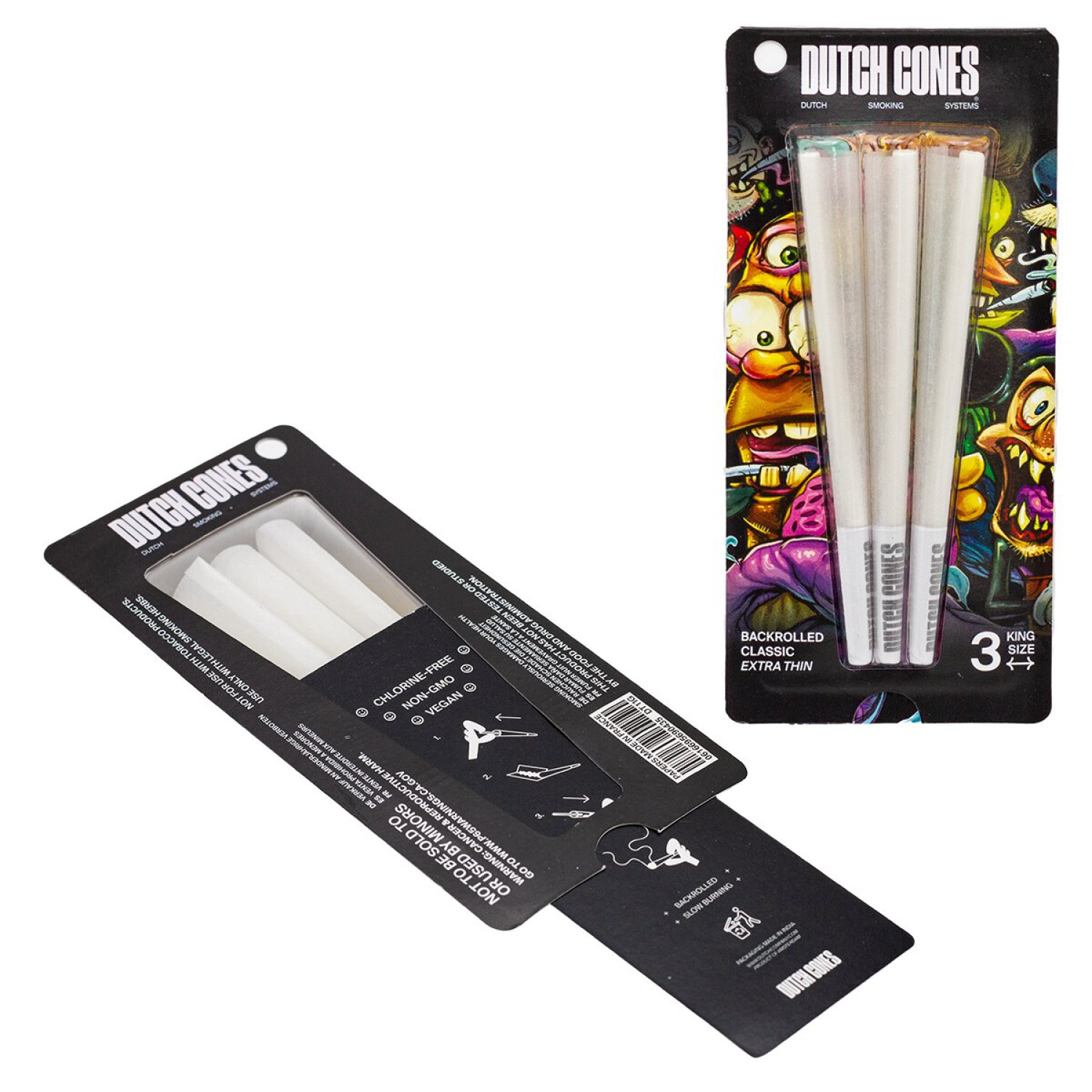 Dutch Cones - 3x White Kingsize Pre-Rolled Cones