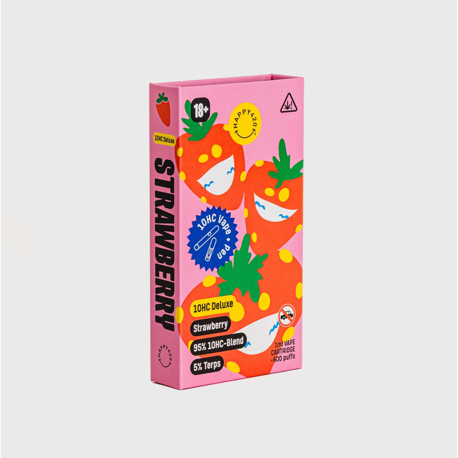 Happy420 Vape “Strawberry” - 95% 10HC