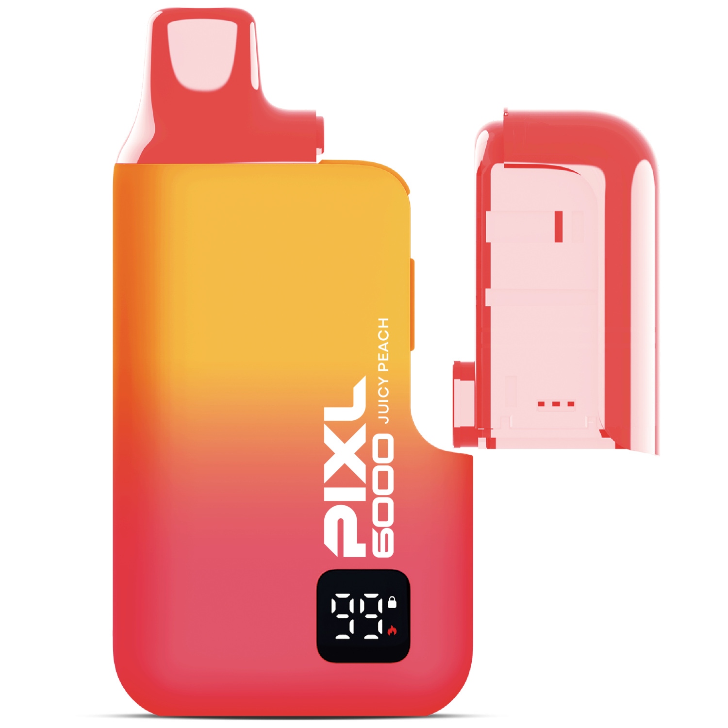  PiXL 6000 Vape "Juicy Peach" 2ml + Pod 10ml mit Steuer Zeichen, VE= 5